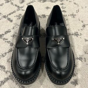 Boutique - Black Loafers and White Heels